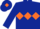 Dark Blue, Orange triple diamond and diamond on cap