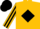 Gold, gold 'h' on gold and black framed white diamond, black diamond belt, black diamond stripe on sleeves, black cap