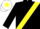 Black, yellow sash, white cap, yellow star