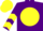 Purple, Yellow Ball, Yellow Chevrons On Sleeves, Yellow Cap