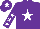 Purple, white star, purple sleeves, white stars, purple cap, white star