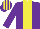 Purple, Yellow stripe, striped cap