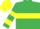 Emerald Green, Yellow hoop, hooped sleeves, Yellow cap