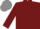 Burgundy, grey horse, burgundy sleeves, grey cap