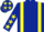 Dark Blue, Yellow braces, Dark Blue sleeves, Yellow stars and stars on cap
