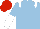 Light blue, white epaulets, halved sleeves, red cap