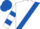 White, royal blue sash, hooped sleeves, royal blue cap