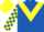 Royal Blue, Yellow chevron, checked sleeves, Yellow cap