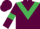 Maroon, emerald green chevron and armlets