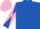 Royal blue, royal blue and pink diabolo on sleeves, pink cap