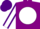 Royal purple, white ball, purple 'wr', white sleeves, purple seams, purple cap