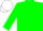 Green, white cap