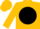 Gold, black ball, gold sleeves and cap