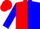 Red and blue halves, red and blue 'cf', red and blue slvs