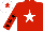 Red, white star, red sleeves, black stars, white cap, red star