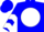 Blue, blue 'rb' on white ball, white chevrons on sleeves, blue cap