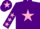 Purple, pink star, purple sleeves, pink stars, purple cap, pink star