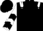 Black, white epaulets, white sleeves, black chevrons