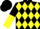 Black and Yellow diamonds, halved sleeves