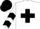 White, black cross belts, chevrons on sleeves, black cap