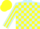 Light blue, yellow 'dl', yellow blocks, light blue bars on yellow panel on slvs, yellow cap