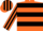 Orange & black hoops, striped sleeves & cap