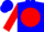 Blue, blue 'w' on red ball, red hoop on sleeves, blue cap