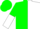 Green & white vertical halves