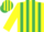Yellow and emerald green stripes, yellow sleeves