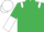 EMERALD GREEN, white epaulettes, halved sleeves, white cap