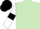 Light green, white sleeves, black armlets, black cap