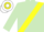 Light green, yellow sash, white and yellow hooped cap