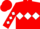 Red, white diamond hoop, white diamonds on sleeves