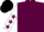 Maroon, white t s brand, white sleeves, maroon stars