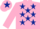 Pink, Dark Blue stars, Pink sleeves, Pink cap, Dark Blue star