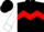 Black, red chevron hoop,white cuffs on sleeves