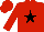 Red body, black star, red arms, red cap