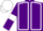 Purple, White seams, armlets and cap