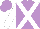 Mauve body, white cross belts, white arms, mauve cap