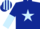 Dark blue, light blue star, halved sleeves, light blue and dark blue striped cap