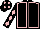 Black, pink seams, diamonds on sleeves and cap