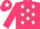 Cerise, White stars, Cerise sleeves, Cerise cap, White star