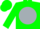Forest green, silver ball, forest green cap