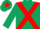 Dark green, red cross sashes, red star on cap