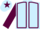 Light Blue, Maroon seams, sleeves and star on cap