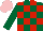 Dark Green and Red check, Dark Green sleeves, Pink cap