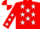 Red, white stars, white stars on sleeves, red and white quartered cap
