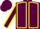 Maroon, Yellow seams
