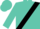 Turquoise, black sash, turquoise cap