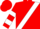 Red, white sash and bars on sleeves